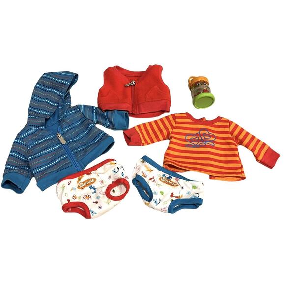 American Girl BITTY BABY TWINS STARTER SET Diapers Toy Jacket Top Vest 6-Piece - Picture 6 of 6